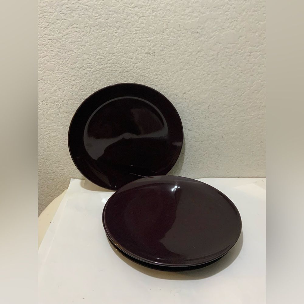 IKEA 120 11 Dark Lilac FARGRIK 10 3/4" Dinner Three (4) Count Set Plate Lot